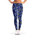 Blue Hawaiian Tropical Pattern Print Women's Leggings