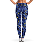 Blue Hawaiian Tropical Pattern Print Women's Leggings