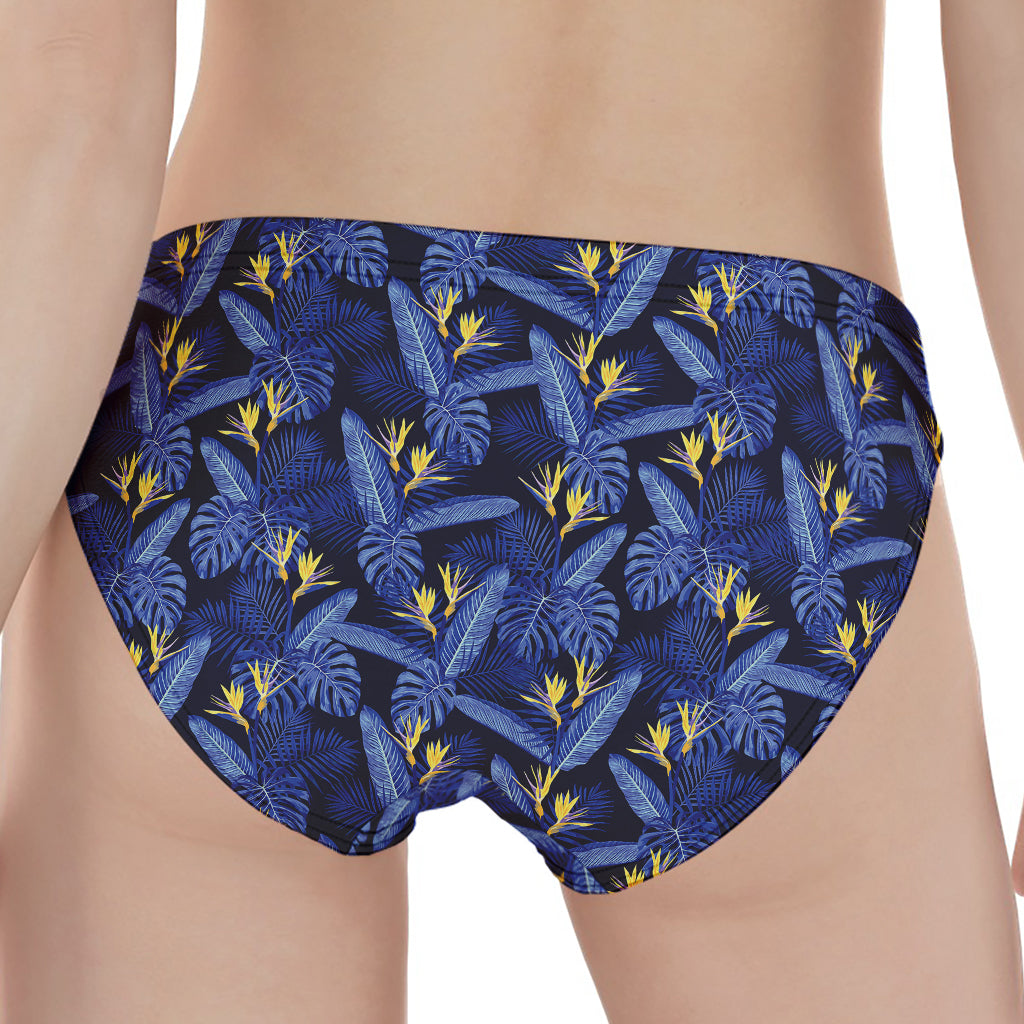 Blue Hawaiian Tropical Pattern Print Women's Panties