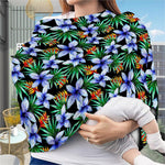 Blue Hawaiian Wildflowers Pattern Print Baby Seat Cover