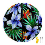 Blue Hawaiian Wildflowers Pattern Print Basketball