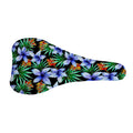 Blue Hawaiian Wildflowers Pattern Print Bicycle Seat Cover