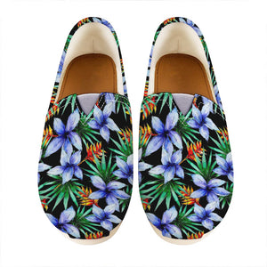 Blue Hawaiian Wildflowers Pattern Print Casual Shoes