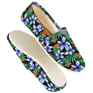 Blue Hawaiian Wildflowers Pattern Print Casual Shoes