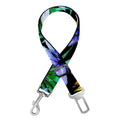 Blue Hawaiian Wildflowers Pattern Print Dog Seat Belt