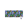 Blue Hawaiian Wildflowers Pattern Print Extended Mouse Pad