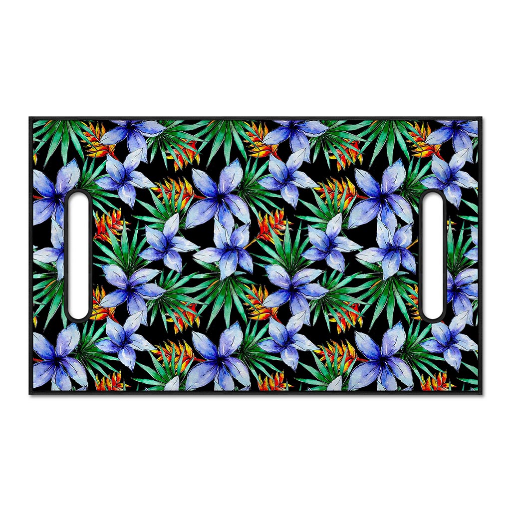 Blue Hawaiian Wildflowers Pattern Print Golf Cart Seat Cover