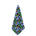 Blue Hawaiian Wildflowers Pattern Print Hand Towel