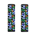 Blue Hawaiian Wildflowers Pattern Print Handle Covers