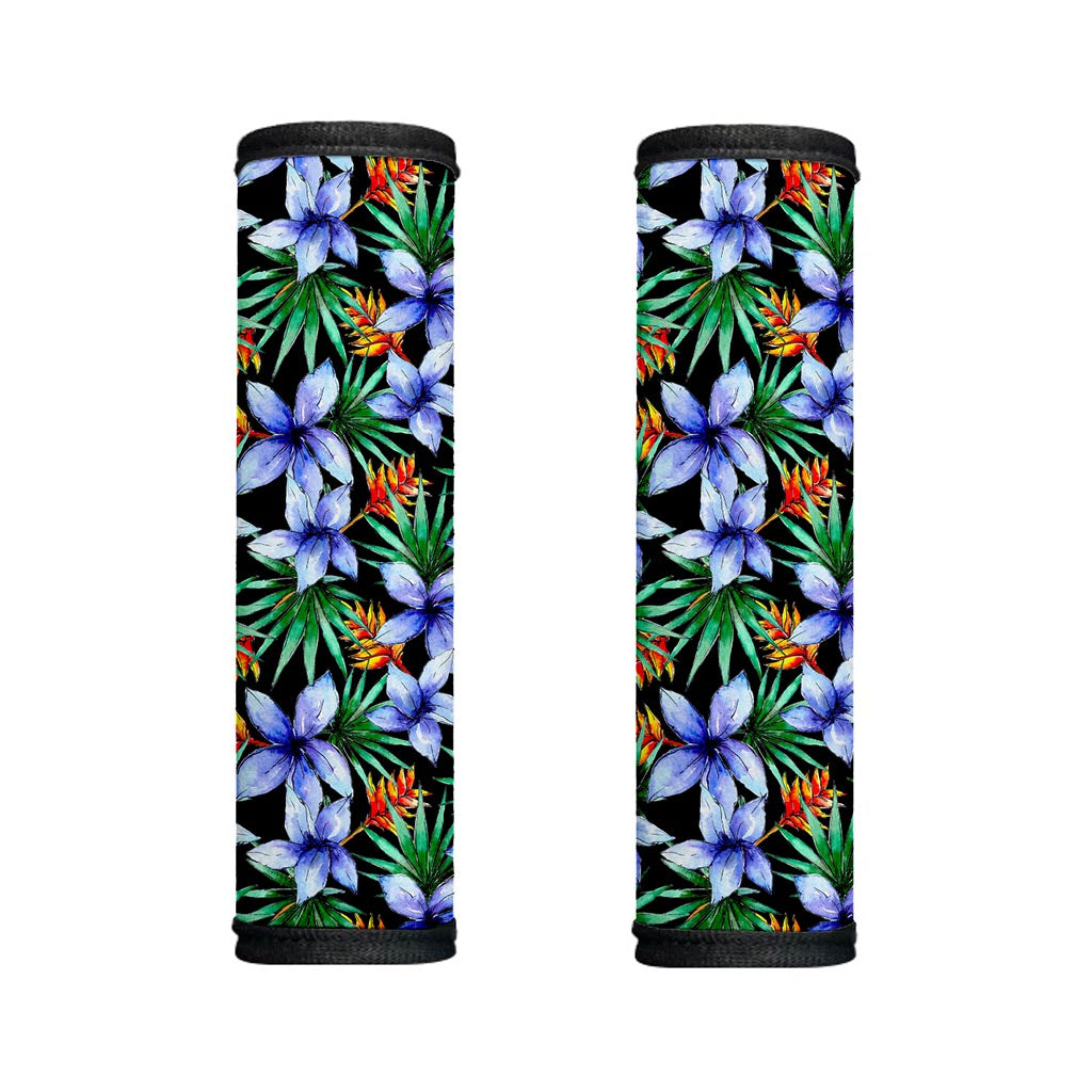 Blue Hawaiian Wildflowers Pattern Print Handle Covers