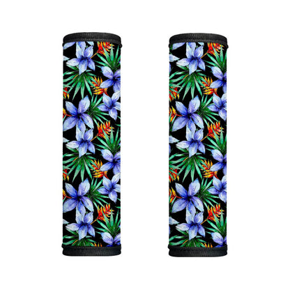 Blue Hawaiian Wildflowers Pattern Print Handle Covers