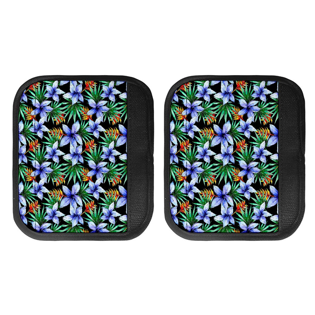 Blue Hawaiian Wildflowers Pattern Print Handle Covers