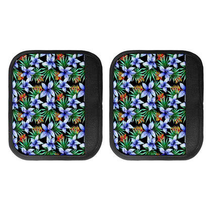 Blue Hawaiian Wildflowers Pattern Print Handle Covers