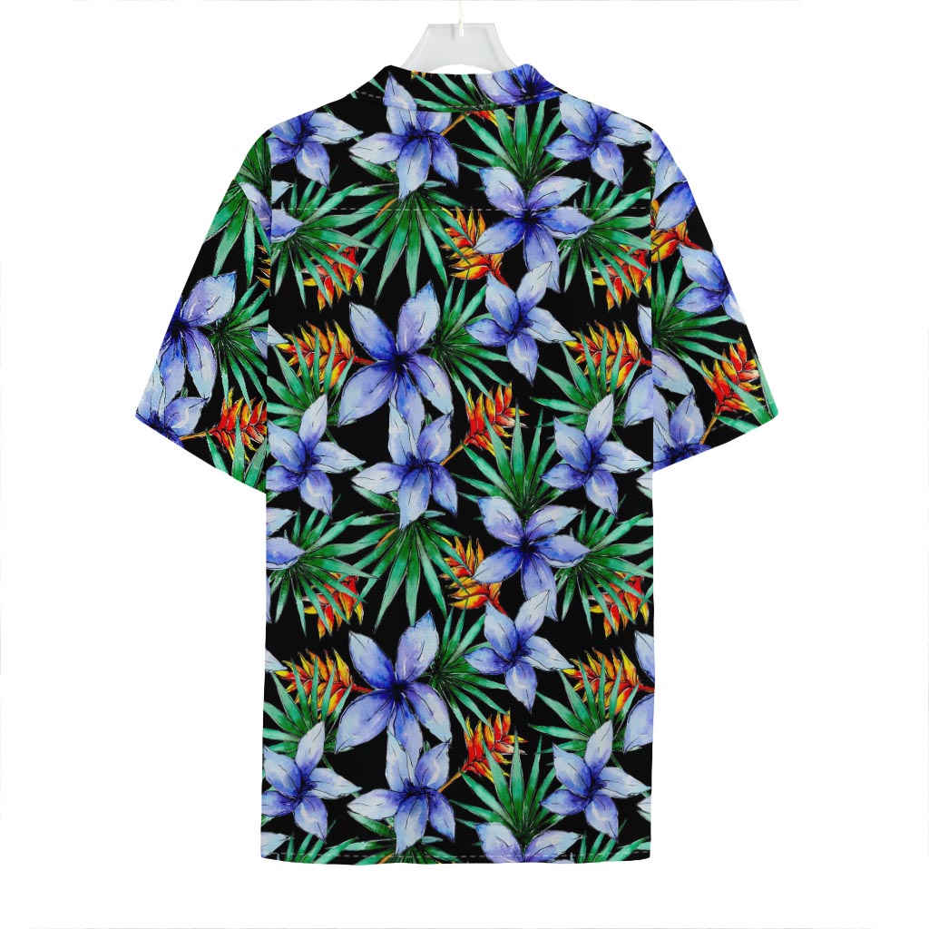 Blue Hawaiian Wildflowers Pattern Print Hawaiian Shirt