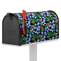 Blue Hawaiian Wildflowers Pattern Print Mailbox Cover