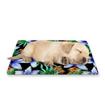 Blue Hawaiian Wildflowers Pattern Print Pet Cooling Mat Cover