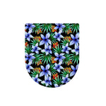 Blue Hawaiian Wildflowers Pattern Print Toilet Lid Cover