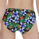 Blue Hawaiian Wildflowers Pattern Print Women's Panties