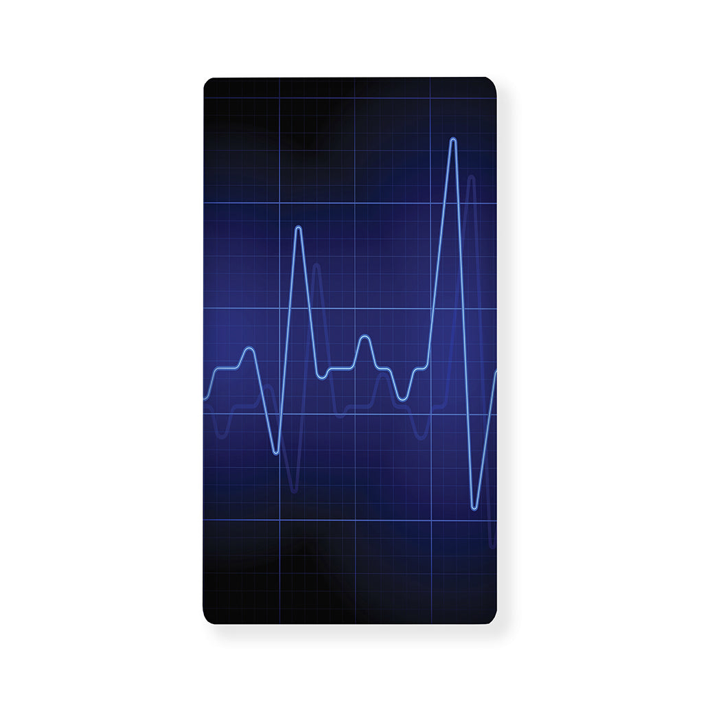 Blue Heartbeat Print Baby Crib Sheet