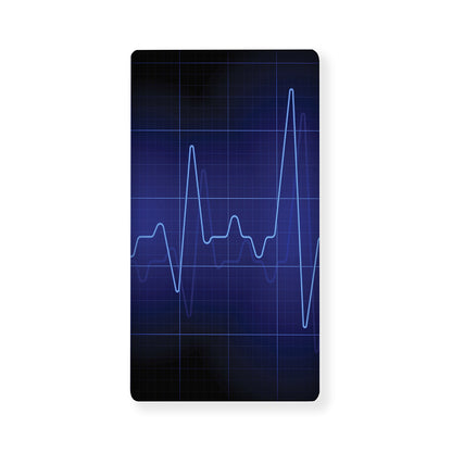 Blue Heartbeat Print Baby Crib Sheet