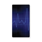 Blue Heartbeat Print Baby Crib Sheet