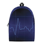 Blue Heartbeat Print Backpack