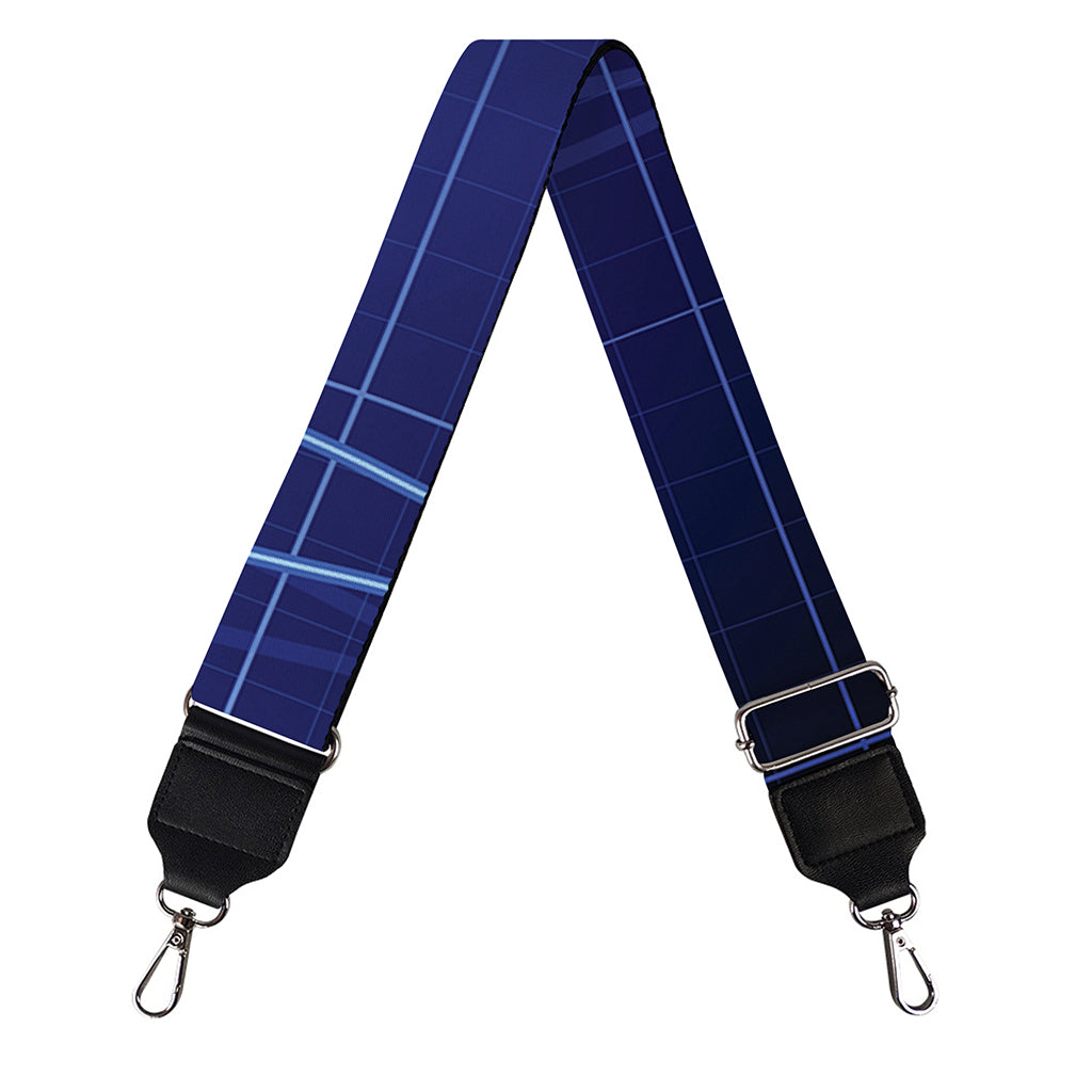 Blue Heartbeat Print Bag Strap