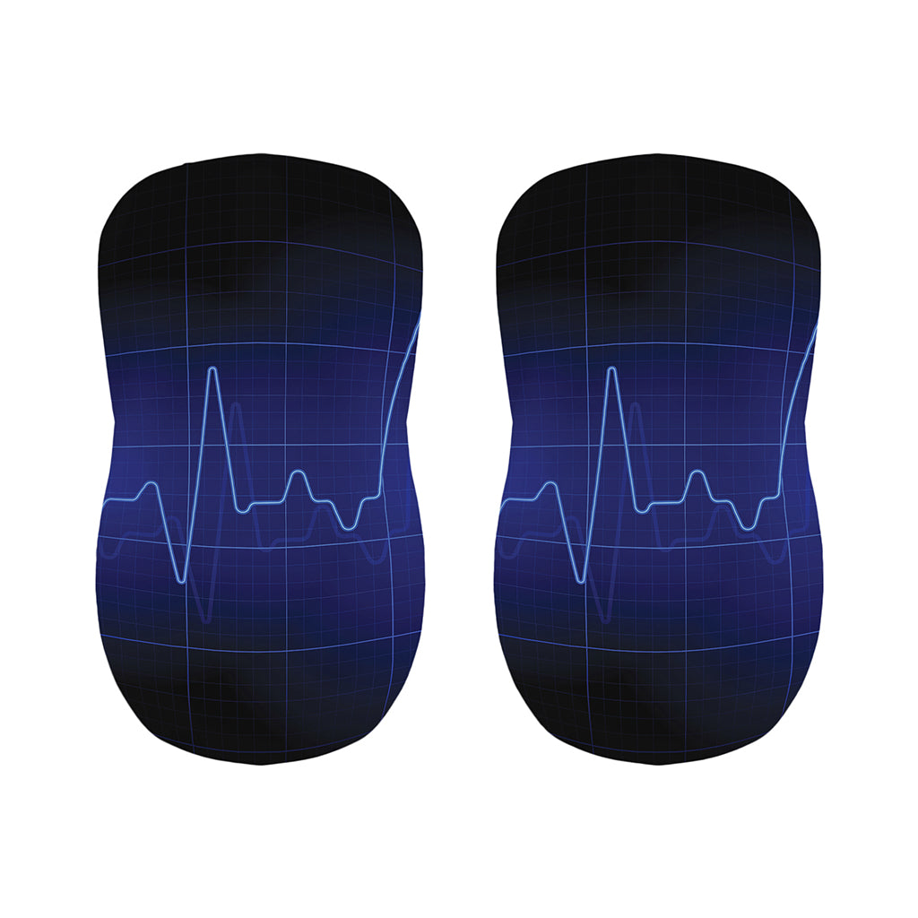 Blue Heartbeat Print Bar Stool Covers