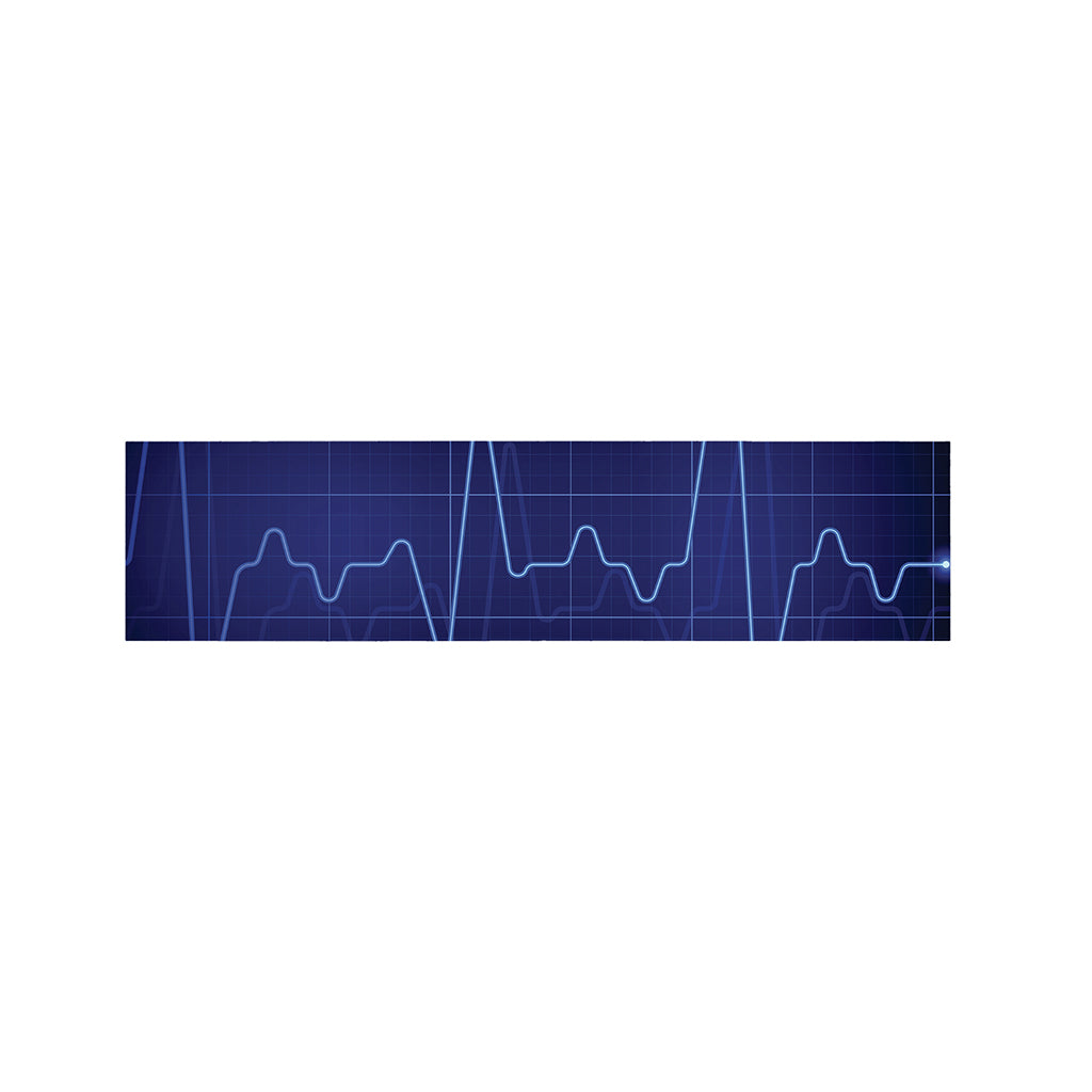 Blue Heartbeat Print Bed Runner