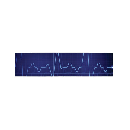 Blue Heartbeat Print Bed Runner