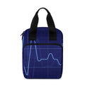 Blue Heartbeat Print Bible Tote Bag