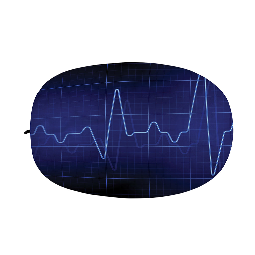 Blue Heartbeat Print Car Side Mirror Covers