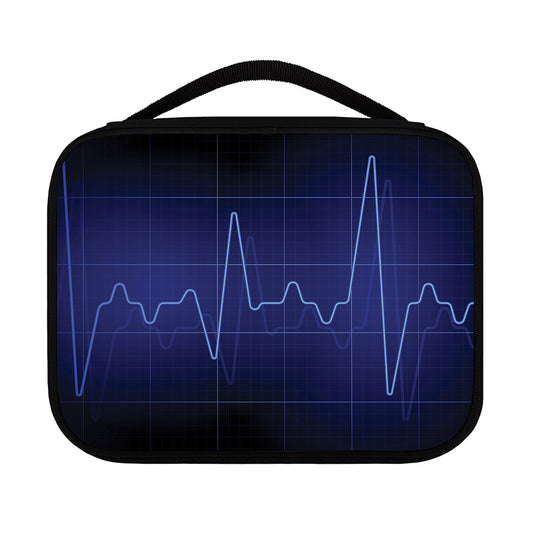 Blue Heartbeat Print Classic Bible Case