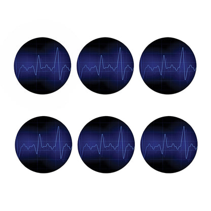 Blue Heartbeat Print Coaster Set