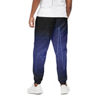 Blue Heartbeat Print Cotton Pants