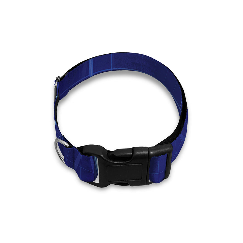 Blue Heartbeat Print Dog Collar
