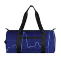 Blue Heartbeat Print Gym Bag