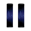 Blue Heartbeat Print Handle Covers