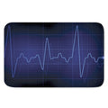 Blue Heartbeat Print Indoor Door Mat