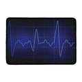Blue Heartbeat Print Kitchen Mat
