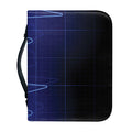 Blue Heartbeat Print Leather Bible Cover
