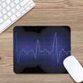 Blue Heartbeat Print Mouse Pad