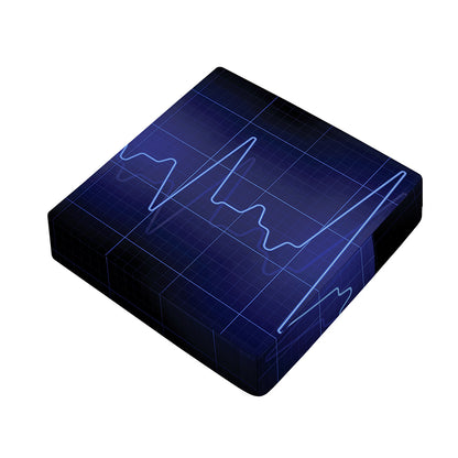 Blue Heartbeat Print Outdoor Seat Cushion Cover