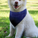 Blue Heartbeat Print Over The Collar Dog Bandana