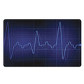 Blue Heartbeat Print Polyester Doormat