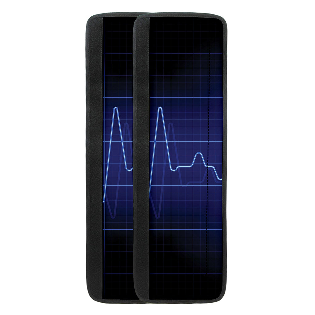 Blue Heartbeat Print Refrigerator Handle Covers