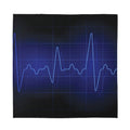 Blue Heartbeat Print Silk Bandana
