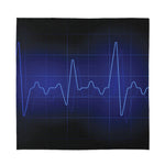 Blue Heartbeat Print Silk Bandana