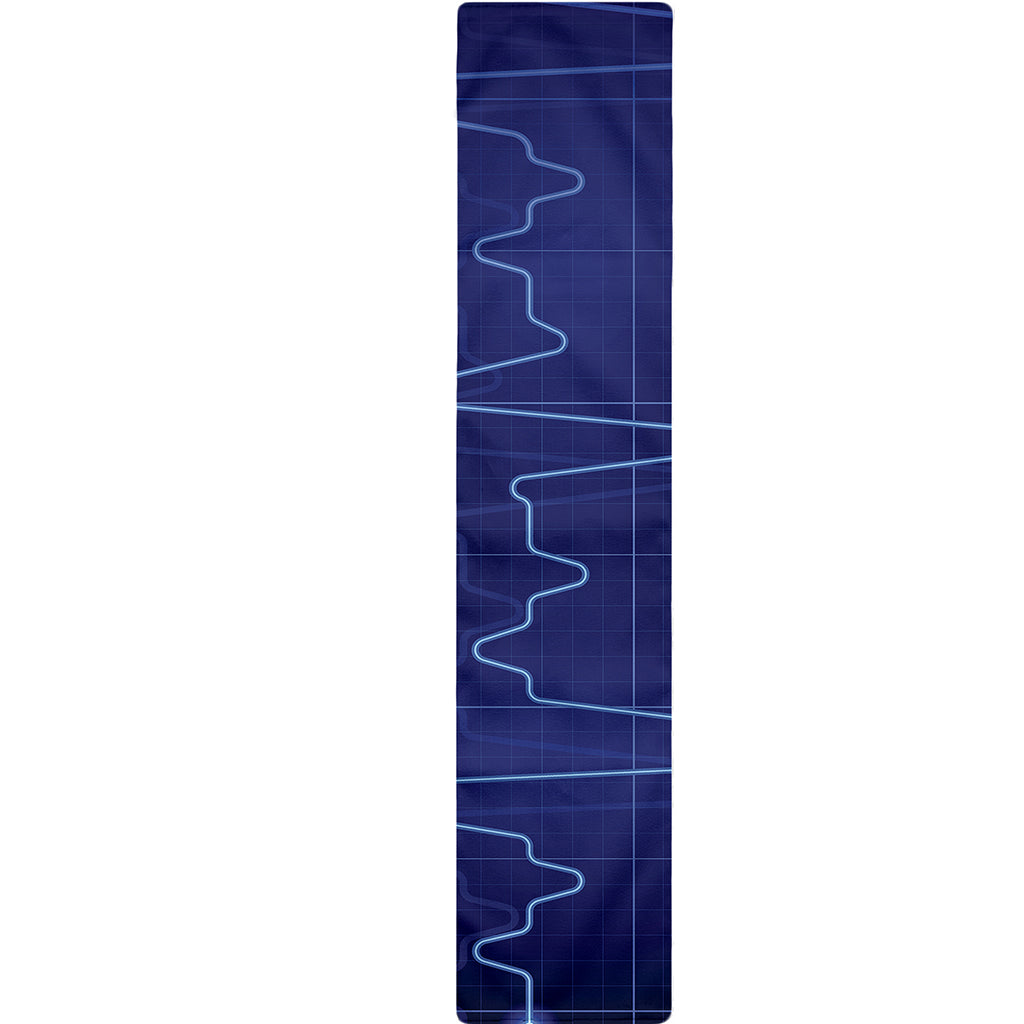 Blue Heartbeat Print Table Runner