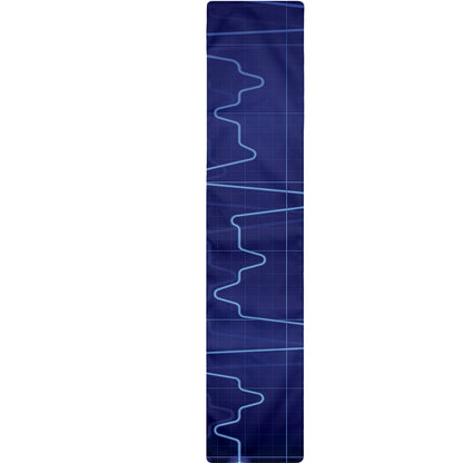 Blue Heartbeat Print Table Runner